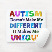 TAPIS DE SOURIS L'AUTISME ME REND UNIQUE (Avec souris)