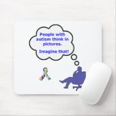 Tapis De Souris L'autisme/pensent dans les images (Avec souris)