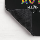 Tapis De Souris L'Autisme Voit Le Monde Différemment Graphique (Coin)