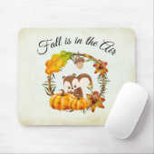 Tapis De Souris L'automne est dans la typographie aérienne avec éc (Avec souris)