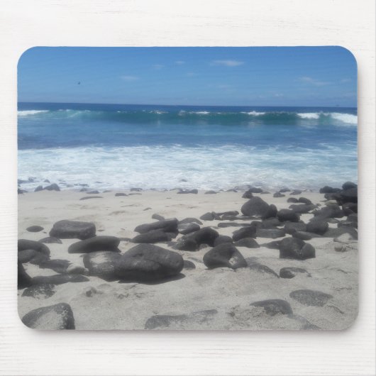 Tapis De Souris Lava Rock Beach Ocean Waves   Mouse Pad (Devant)