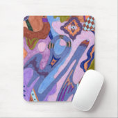 Tapis De Souris "Lavande" Art Abstrait (Avec souris)
