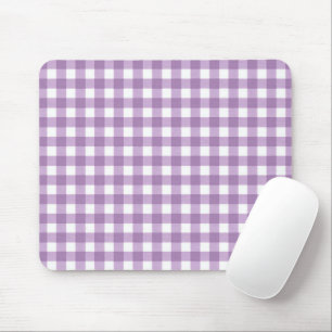 Tapis De Souris Lavande et En vichy blanc