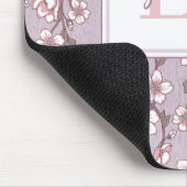 Tapis De Souris Lavande Florale Monogramme Souris Pad (Coin)