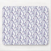 Tapis De Souris Lavande Florale sur blanc (Devant)