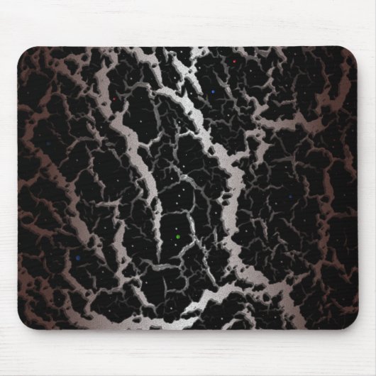 Tapis De Souris Lave de l'espace fissuré - blanc/Brown (Devant)