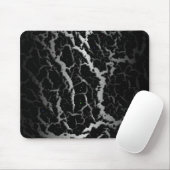 Tapis De Souris Lave de l'espace fissuré - blanc/noir (Avec souris)