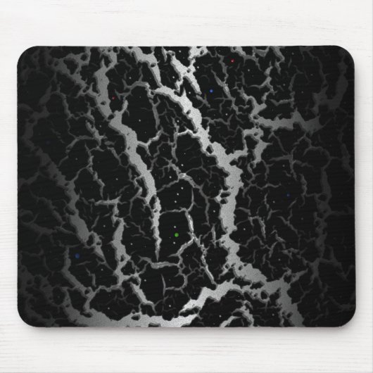 Tapis De Souris Lave de l'espace fissuré - blanc/noir (Devant)