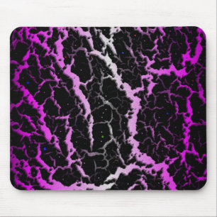 Tapis De Souris Lave de l'espace fissuré - blanc/rose