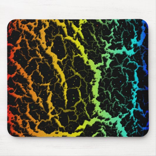 Tapis De Souris Lave de l'espace fissuré - Chaleur ROYCB (Devant)