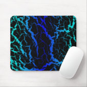 Tapis De Souris Lave de l'espace fissuré - Cyan/Bleu (Avec souris)