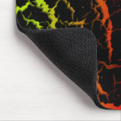 Tapis De Souris Lave de l'espace fissuré - Lime/Rouge (Coin)