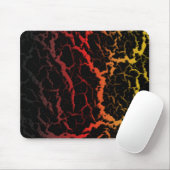 Tapis De Souris Lave de l'espace fissuré - Noir/Rouge/Or (Avec souris)