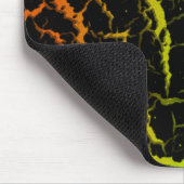Tapis De Souris Lave de l'espace fissuré - Orange/Lime (Coin)