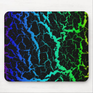 Tapis De Souris Lave de l'espace fissuré - PBCGY arc-en-ciel