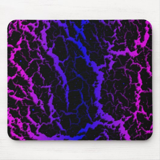 Tapis De Souris Lave de l'espace fissuré - rose/bleu (Devant)