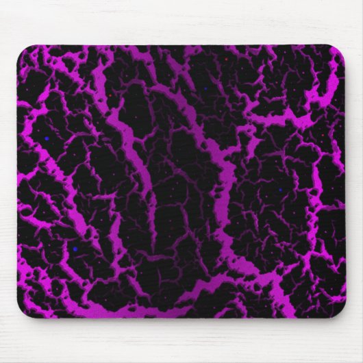 Tapis De Souris Lave de l'espace fissuré - rose/pourpre (Devant)