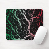 Tapis De Souris Lave de l'espace fissuré - Vert/Blanc/Rouge (Avec souris)