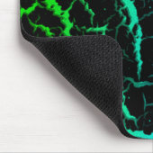 Tapis De Souris Lave de l'espace fissuré - Vert/Cyan (Coin)