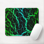 Tapis De Souris Lave de l'espace fissuré - Vert/Cyan (Avec souris)