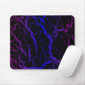 Tapis De Souris Lave de l'espace fissuré - violet/bleu (Avec souris)