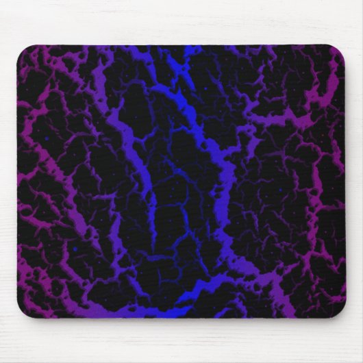 Tapis De Souris Lave de l'espace fissuré - violet/bleu (Devant)