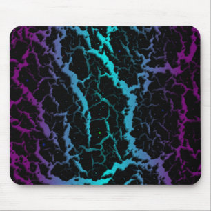 Tapis De Souris Lave de l'espace fissuré - violet/cyan