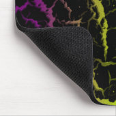 Tapis De Souris Lave de l'espace fissuré - Violet/Lime (Coin)