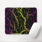Tapis De Souris Lave de l'espace fissuré - Violet/Lime (Avec souris)