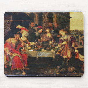 Tapis De Souris Lazarre au Tableau d'homme riche, 1618 (huile sur