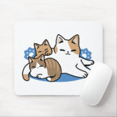 Tapis De Souris Laze Furr Days - Cute Lazy Cats Design (Avec souris)