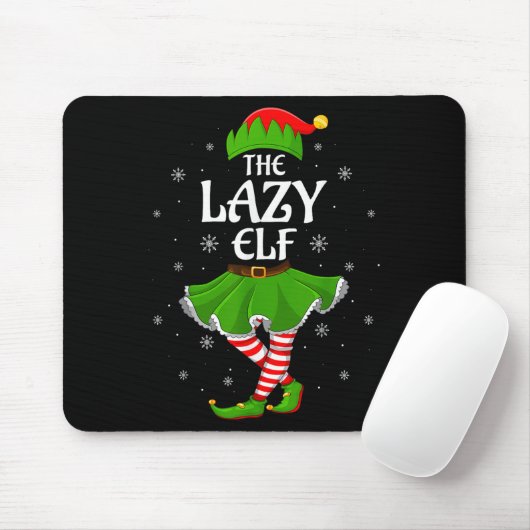 Tapis De Souris Lazy Elf Noël Famille Filles Femmes Elf Squad Xm (Avec souris)