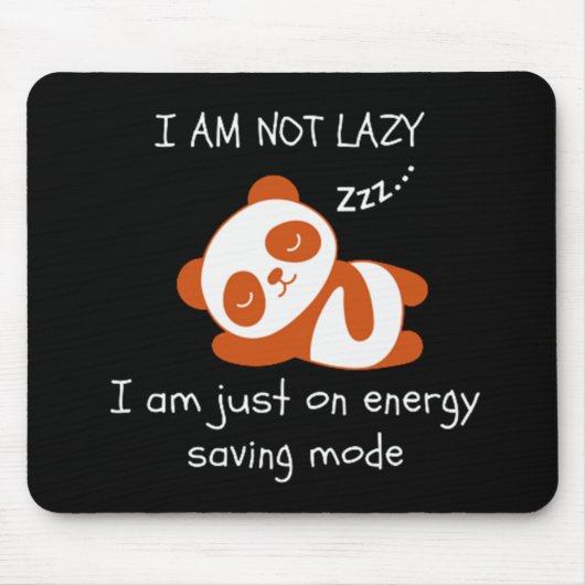 Tapis De Souris Lazy Panda Funny (Devant)