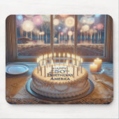 Tapis De Souris Le 250e joyeux gâteau d'anniversaire de l'Amérique (Devant)