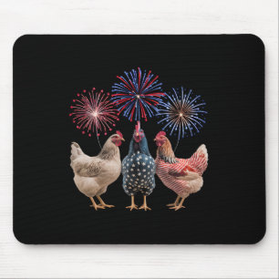 Tapis De Souris Le 4 Juillet Drôle Pour Les Femmes Hommes Poulet U