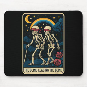 Tapis De Souris Le Aveugle Menant À L'Aveugle Drôle Carte Tarot Sk