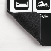Tapis De Souris Le bain de sommeil mangent la répétition (Coin)