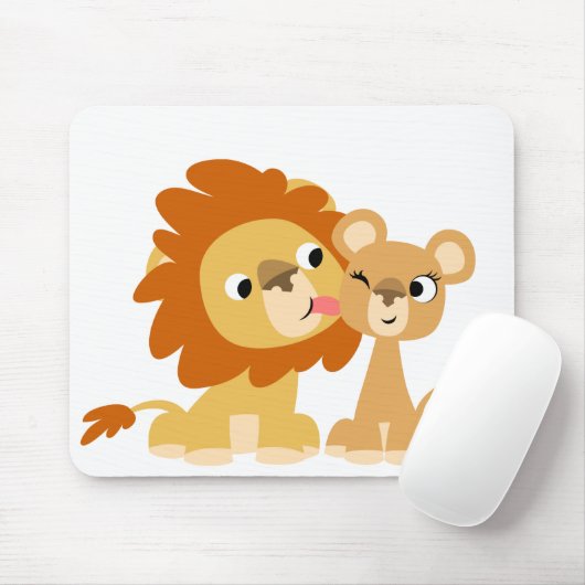 Tapis De Souris Le baiser : Couples mignons Mousepad de lion de (Avec souris)