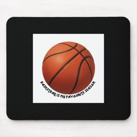 Tapis De Souris Le Basket-Ball Est Ma Saison Préférée Active (Devant)