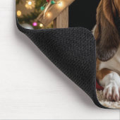 Tapis De Souris Le Basset de Noël dans une niche (Coin)