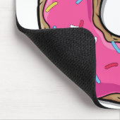 Tapis De Souris Le beignet rose de bande dessinée avec arrose (Coin)