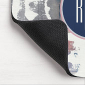 Tapis De Souris Le blanc du monogramme | cultivent (Coin)