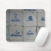 Tapis De Souris Le bleu de Delft couvre de tuiles Mousepad (Avec souris)