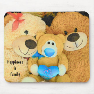 Tapis De Souris Le bonheur est un Nounours de famille