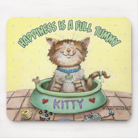 Tapis De Souris Le bonheur est un plein ventre (Devant)