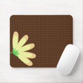 Tapis De Souris Le brun jaune de fleur pointille Mousepad (Avec souris)
