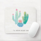 Tapis De Souris Le cactus de Bohème | je ne vous abandonnerai (Avec souris)