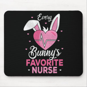 Tapis De Souris Le cadeau de Pâques de chaque lapin Favorite Nurse