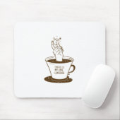 Tapis De Souris Le Café Est Ma Langue D'Amour (Avec souris)