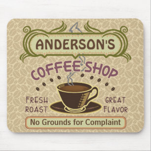 Tapis De Souris Le café-restaurant avec la tasse créent vos
